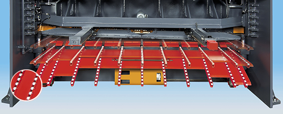 Two step automatic back sheet support system [Scratchproof plastic device]